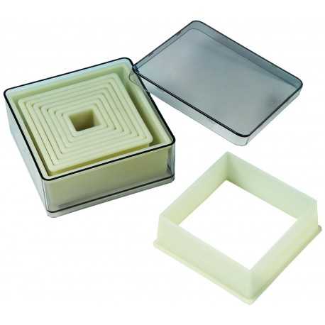 Nylon & Fiberglass Cutter Set, Boxed, Fluted Square, 9 pc set