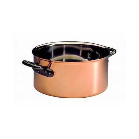 Bourgeat 367124 Matfer Bourgeat Copper Casserole With Lid 9 1/2" Bourgeat Copper Cookware Bourgeat 367124 Matfer Bourgeat Copper Casserole With Lid 9 1/2" Bourgeat Copper Cookware