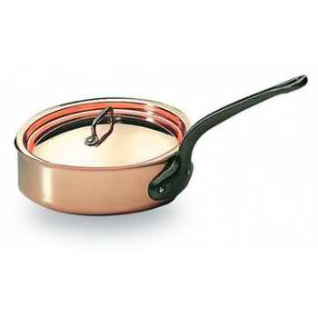 Bourgeat 372120 Matfer Bourgeat Copper Saute Pan With Lid 7 7/8" Bourgeat Copper Cookware