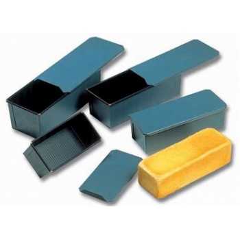 Matfer Bourgeat Steel Non-Stick Bread Mold With Lid 11 1/3”x 4 1/3”x 4”- 1 KG - 2 lbs