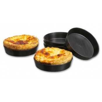 Matfer Bourgeat Exoglass Quiche Kouign Amann Mold 4" - 3/4” Height - Pack of 12