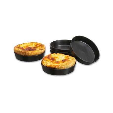 Matfer Bourgeat Exoglass Quiche Kouign Amann Mold 4" - 3/4” Height - Pack of 12