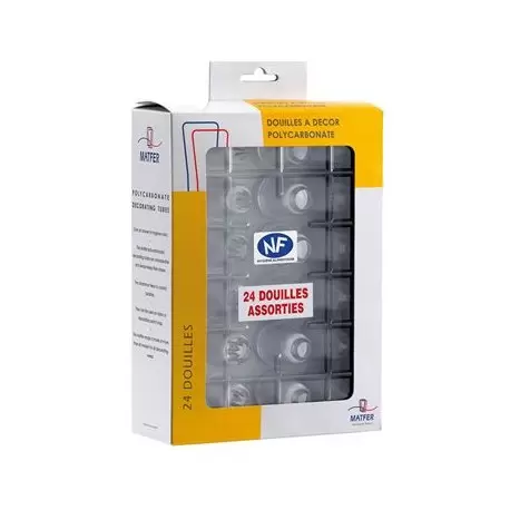 Matfer Bourgeat 166003 Matfer Polycarbonate Pastry Tip 24pcs Set - 12 plain , 10 scalloped .Leaf & Logs Tubes. Polycarbonate ... Matfer Bourgeat 166003 Matfer Polycarbonate Pastry Tip 24pcs Set - 12 plain , 10 scalloped .Leaf & Logs Tubes. Polycarbonate ...