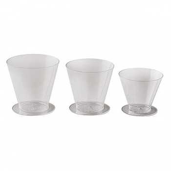 Small Disposable Verrine Glasses - 5.1 oz. -3'' x 3'' x 2.8'' - 100pcs