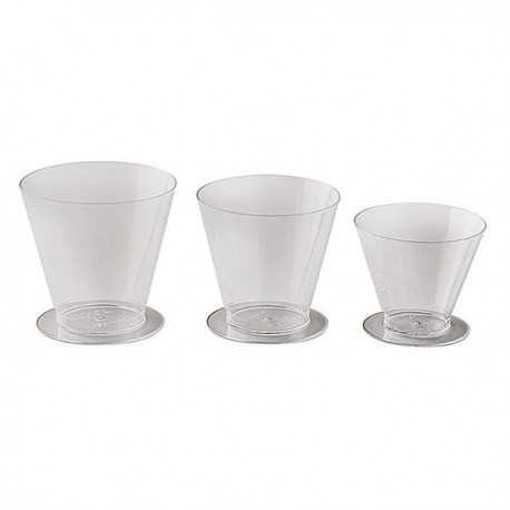 Small Disposable Verrine Glasses - 5.1 oz. -3'' x 3'' x 2.8'' - 100pcs