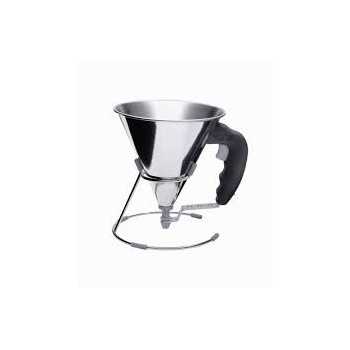 De Buyer 3353.2 De Buyer Automatic piston funnel KWIK 0.8 L - Green Confectionery Filling Funnels