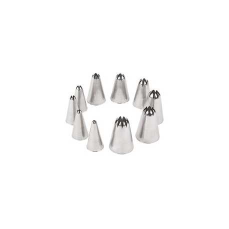 Ateco 850 Ateco 10-Piece Closed Star Tube Set - Stainless Steel Pastry Tips Sets Ateco 850 Ateco 10-Piece Closed Star Tube Set - Stainless Steel Pastry Tips Sets