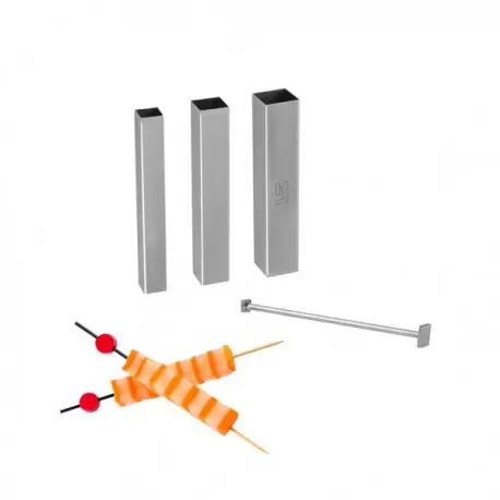 Louis Tellier 1207 Food Designer Stainless Steel Set of 3 Square Cutters + 1 Two Sided pusher Stainless Steel Cookie Cutters Louis Tellier 1207 Food Designer Stainless Steel Set of 3 Square Cutters + 1 Two Sided pusher Stainless Steel Cookie Cutters