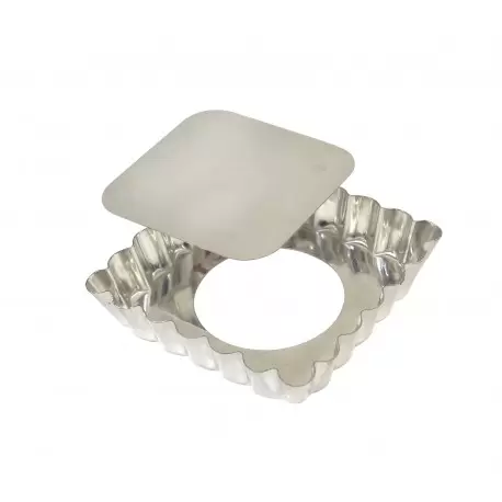 Gobel Mini Fluted Square Tartlet Pans with Removable Bottom - 3 7/8''x3 7/8'' - Set of 6 Gobel Mini Fluted Square Tartlet Pans with Removable Bottom - 3 7/8''x3 7/8'' - Set of 6