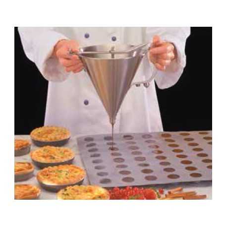 De Buyer Automatic professional Stainless Steel piston funnel KWIK PRO - 2Qt.