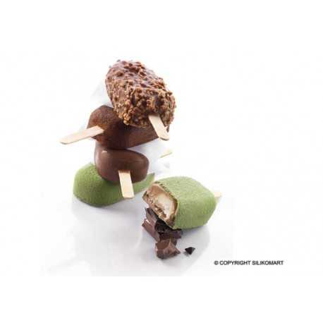 Silikomart Set of 2 Mini Ice Cream Molds - Tray and 50 Sticks - Mini Traditional Shaped - L 15.5 x W 11.75 x H 1.27 Silikomart Set of 2 Mini Ice Cream Molds - Tray and 50 Sticks - Mini Traditional Shaped - L 15.5 x W 11.75 x H 1.27