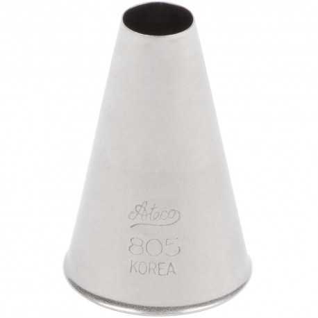 Ateco 805 - Plain Pastry Tip .44'' Opening Diameter- Stainless Steel