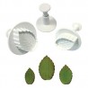 PME RL530 PME Rose Leaf Plungers Cutter 3pc Set - 25mm 30mm 40mm Fondant Cutters & Plungers