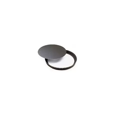 Fluted Non-Stick Round Tart Pan Removable Bottom - Diam. 12"'x1'' - Paderno