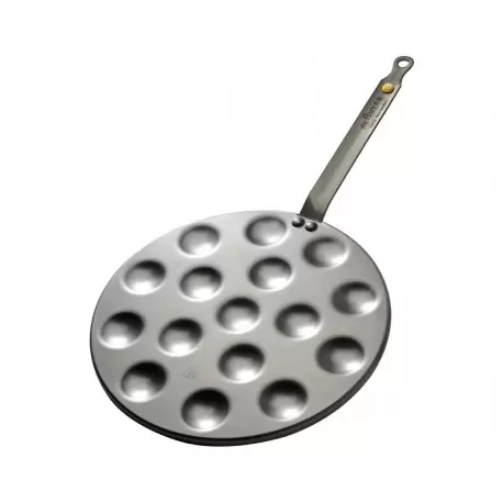 De Buyer 5612.16 De Buyer Round Iron Pan Mineral B Element for Poffertjes & minis blinis- Ø 10 1/4'' Mineral B Element Cookware De Buyer 5612.16 De Buyer Round Iron Pan Mineral B Element for Poffertjes & minis blinis- Ø 10 1/4'' Mineral B Element Cookware