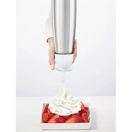 iSi 156001 iSi Easy Whip PLUS Cream Whipper White / Brushed Aluminium - 1 Pint Cream Whippers iSi 156001 iSi Easy Whip PLUS Cream Whipper White / Brushed Aluminium - 1 Pint Cream Whippers