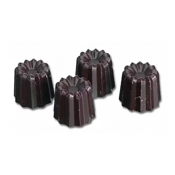 Small Canneles Polycarbonate chocolate Mold - 40 Cavity - 9gr - 1''x1''.