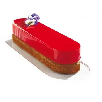 Martellato 20H2X16 Stainless Steel Cake / Tart Ring - Narrow Oval 16 cmx 6.1cm x 2cm Oval Tart Rings