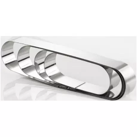 Martellato 20H2X16 Stainless Steel Cake / Tart Ring - Narrow Oval 16 cmx 6.1cm x 2cm Oval Tart Rings Martellato 20H2X16 Stainless Steel Cake / Tart Ring - Narrow Oval 16 cmx 6.1cm x 2cm Oval Tart Rings