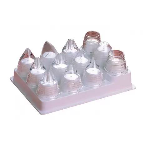 Matfer Bourgeat Set of 10 Interchangeable Polycarbonate Pastry Tips
