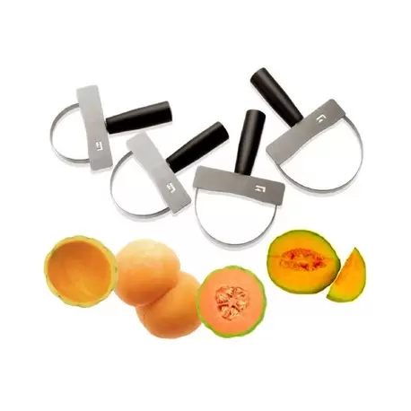 Louis Tellier MEL01 Set of 4 Melon Peelers Decorating Tools Louis Tellier MEL01 Set of 4 Melon Peelers Decorating Tools
