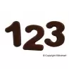 Silikomart SF174 Silikomart Nonstick Silicone Mold - Numbers - 180 mm x 335 mm x 15mm H -60 Cavity - 2.06 mL Non-Stick Silico...