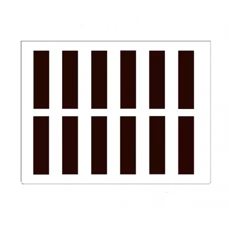 Pastry Chef's Boutique CHABLON4 Long Rectangles Rubber Chocolate Chablons Mat - 12 Indents- 32 x 120 mm Chocolate Chablons Mats Pastry Chef's Boutique CHABLON4 Long Rectangles Rubber Chocolate Chablons Mat - 12 Indents- 32 x 120 mm Chocolate Chablons Mats