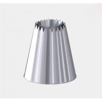 De Buyer 2118.02 De Buyer Stainless Steel Sultan Pastry Tip Nozzle - Flat Cone Specialty Pastry Tips