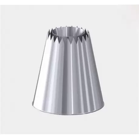 De Buyer 2118.02 De Buyer Stainless Steel Sultan Pastry Tip Nozzle - Flat Cone Specialty Pastry Tips De Buyer 2118.02 De Buyer Stainless Steel Sultan Pastry Tip Nozzle - Flat Cone Specialty Pastry Tips