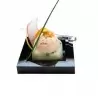 Pastry Chef's Boutique KW64N - PS Plastic Mini Dishes Kawai 64 Black Square Mini Tray - 2.5'' x 2.5'' x 0.4'' - 360 pcs Plast...