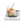 Pastry Chef's Boutique KW64B - PS Plastic Mini Dishes Kawai 64 White Square Mini Tray - 2.5'' x 2.5'' x 0.4'' - 360 pcs Plast...