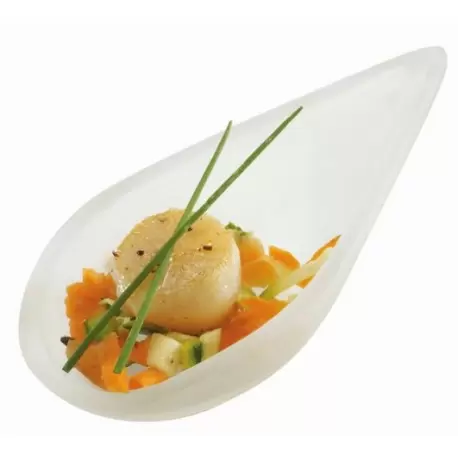 Pastry Chef's Boutique PS30670 - GLASS Frosted Glass Mini Dishes Goutte Teardrop frosted effect glass 5 oz 4.1'' x 2'' x 1'' ... Pastry Chef's Boutique PS30670 - GLASS Frosted Glass Mini Dishes Goutte Teardrop frosted effect glass 5 oz 4.1'' x 2'' x 1'' ...