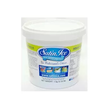 Satin Ice 750322J Satin Ice Rolled Fondant Vanilla 2 Lb - Bright Green Fondant & Gumpaste