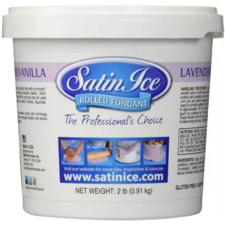 Satin Ice 750322G Satin Ice Rolled Fondant Vanilla 2 Lb - Lavender Fondants Mats & Impression Mats Satin Ice 750322G Satin Ice Rolled Fondant Vanilla 2 Lb - Lavender Fondants Mats & Impression Mats