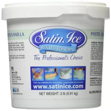 Satin Ice 750322L Satin Ice Rolled Fondant Vanilla 2 Lb - Pastel Blue Fondant & Gumpaste Satin Ice 750322L Satin Ice Rolled Fondant Vanilla 2 Lb - Pastel Blue Fondant & Gumpaste
