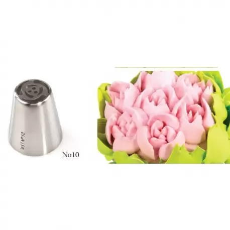 RUSS10 Russian Icing Decorating Nozzle Tips Stainless Steel- Flowers - No 10 Russian Pastry Tips RUSS10 Russian Icing Decorating Nozzle Tips Stainless Steel- Flowers - No 10 Russian Pastry Tips
