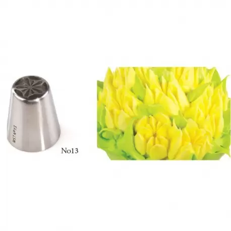 RUSS13 Russian Icing Decorating Nozzle Tips Stainless Steel- Flowers - No 13 Russian Pastry Tips RUSS13 Russian Icing Decorating Nozzle Tips Stainless Steel- Flowers - No 13 Russian Pastry Tips