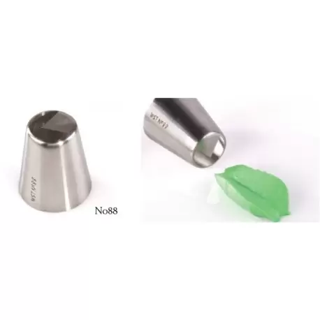 RUSS88 Russian Icing Decorating Nozzle Tips Stainless Steel- Foliage - No 88 Russian Pastry Tips RUSS88 Russian Icing Decorating Nozzle Tips Stainless Steel- Foliage - No 88 Russian Pastry Tips