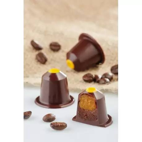 Pavoni Polycarbonate Chocolate Mold - KAPSULE - PC36 - 21 Cavities - 10gr - 275mm x 135mm Pavoni Polycarbonate Chocolate Mold - KAPSULE - PC36 - 21 Cavities - 10gr - 275mm x 135mm