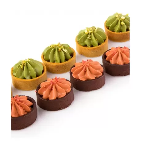 Pastry Chef's Boutique 520001 Chocolate Round Tart Shell Straight Edge coated Inside with Cocoa Butter - 2'' Diameter - 100 ... Pastry Chef's Boutique 520001 Chocolate Round Tart Shell Straight Edge coated Inside with Cocoa Butter - 2'' Diameter - 100 ...