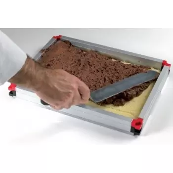 Matfer Bourgeat Stackable Mousse Frame Set ( Sheet and 3 Frames Set) 14 1/2'' x 10 3/4''