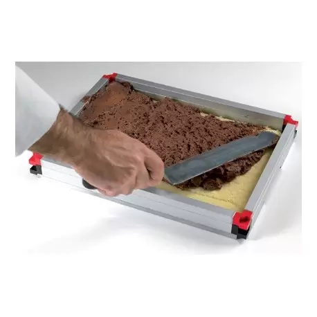 Matfer Bourgeat Stackable Mousse Frame Set ( Sheet and 3 Frames Set) 14 1/2'' x 10 3/4''