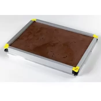 Matfer Bourgeat Stackable Mousse Frame Set ( Sheet and 3 Frames Set) 14 1/2'' x 10 3/4''