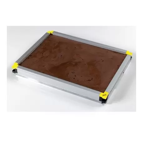 Matfer Bourgeat Stackable Mousse Frame Set ( Sheet and 3 Frames Set) 14 1/2'' x 10 3/4''