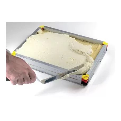 Matfer Bourgeat Stackable Mousse Frame Set ( Sheet and 3 Frames Set) 14 1/2'' x 10 3/4''
