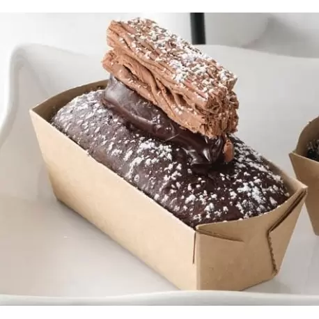 BT82 Mini Rectangular Loaf Pan (Kraft)- 4.1 oz - 3.2"l x 1.2"w x 1.4"h - 500pcs Cake and Loaf Paper Pans BT82 Mini Rectangular Loaf Pan (Kraft)- 4.1 oz - 3.2"l x 1.2"w x 1.4"h - 500pcs Cake and Loaf Paper Pans