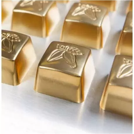 Chocolate World CW1637 Polycarbonate Cocoa Bean Stamp Praline Chocolate Mold - 26 x 26 x 16 mm - 10gr - 3x8 Cavity - 275x135x... Chocolate World CW1637 Polycarbonate Cocoa Bean Stamp Praline Chocolate Mold - 26 x 26 x 16 mm - 10gr - 3x8 Cavity - 275x135x...