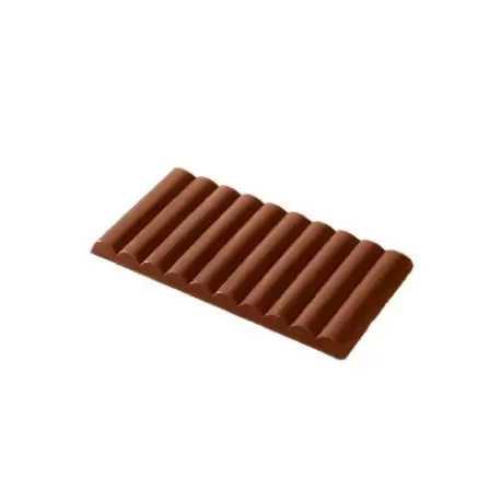 Chocolate World CW2103 Polycarbonate Wave / Rigid Tablet Chocolate Mold - 192 x 93 x 10 mm - 160 gr -275x175x24mm Tablets Molds Chocolate World CW2103 Polycarbonate Wave / Rigid Tablet Chocolate Mold - 192 x 93 x 10 mm - 160 gr -275x175x24mm Tablets Molds