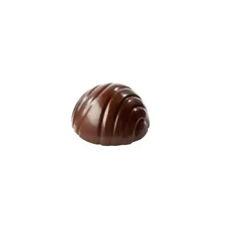 Polycarbonate Striped Hemisphere Half Sphere Chocolate Mold Ø 26.5 - 26.5 x 26.5 x 14 mm - 6gr - 3x7 Cavity - 275x135x24mm Polycarbonate Striped Hemisphere Half Sphere Chocolate Mold Ø 26.5 - 26.5 x 26.5 x 14 mm - 6gr - 3x7 Cavity - 275x135x24mm
