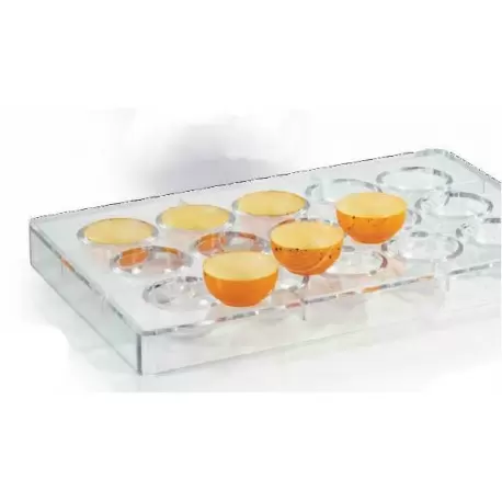 Martellato 20GU5001 Polycarbonate Mini Choco Fill Shell Cups Mold - 15 pcs - Ø40 h18,5 mm - 8 gr approx Chocolate Cups Molds Martellato 20GU5001 Polycarbonate Mini Choco Fill Shell Cups Mold - 15 pcs - Ø40 h18,5 mm - 8 gr approx Chocolate Cups Molds